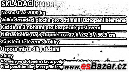 Stojany pod auto , kvalita, pevné a stabililní, nové – fotografie 4