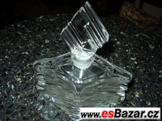 Star.skleněný flakon s broušenou zátkou výška 16cm – fotografie 2