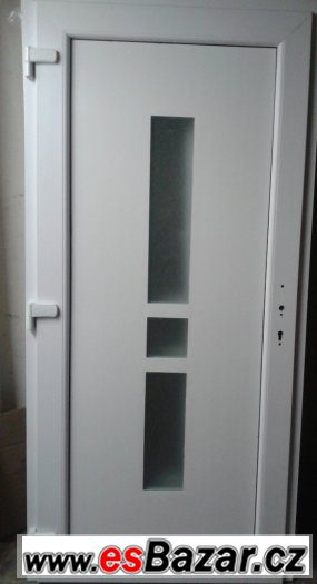 DVEŘE VCHODOVÉ PLASTOVÉ 100x210cm "rozdělený obdélník" – fotografie 1
