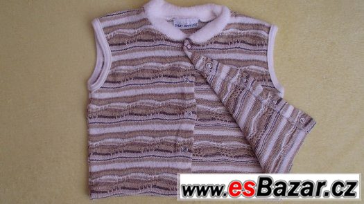 Luxusní NOVÁ souprava - chlupatý overal + body + vesta – fotografie 5