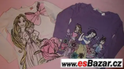 Trička s dlouhým rukávem Disney princezny, vel. 92/98