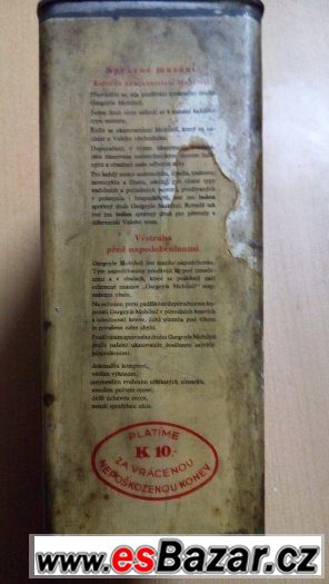 Stará plechovka Mobiloil Gargoyle  Jawa ČZ pro zběratele – fotografie 4