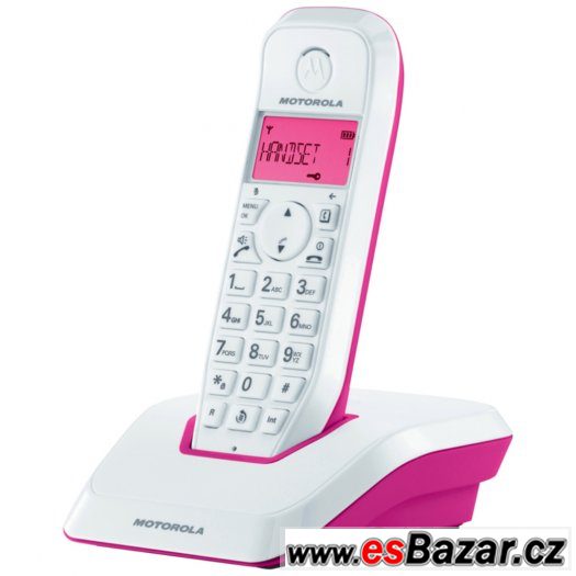 Bezdrátový telefon Motorola S 1201 DECT Purple - nový – fotografie 1