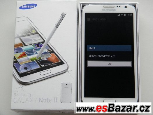 SAMSUNG GALAXY Note 2 GT-N7100 16GB White -KOMPLET – fotografie 2