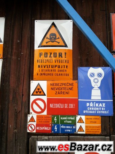 cedule bezpečnostní plast smalt papir umakart plech ...... – fotografie 3
