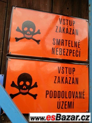 cedule bezpečnostní plast smalt papir umakart plech ...... – fotografie 4