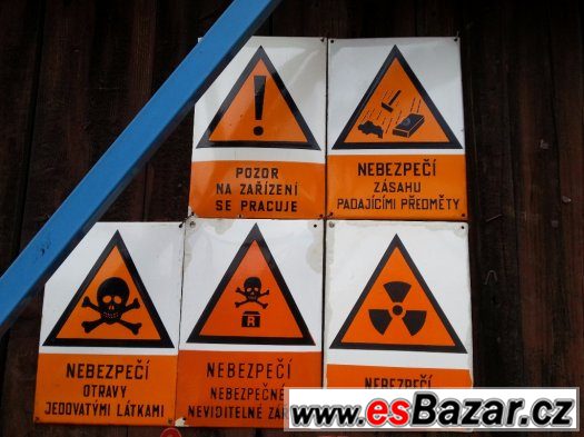 cedule bezpečnostní plast smalt papir umakart plech atd.. – fotografie 5