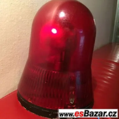 Maják červený RUHLA DDR FER funkční stav pěkný