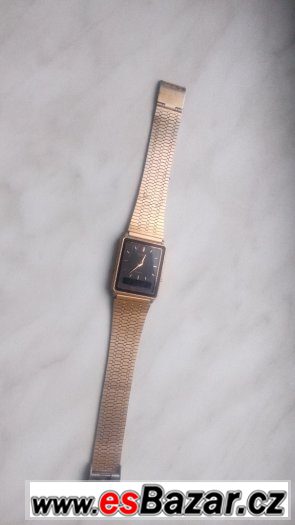 casio zlaté hodinky analogové i digitální v jednom funkční – fotografie 1
