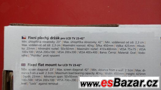 držák lcd led plazma televize 23-42"  vesa na stěnu na zeď – fotografie 3