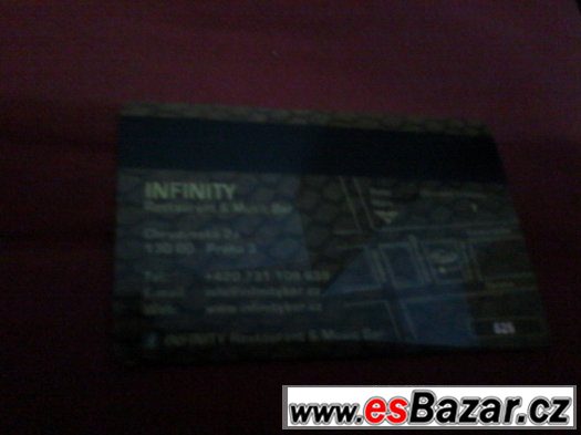 Prodám kartu do restaurace Infiniti – fotografie 2