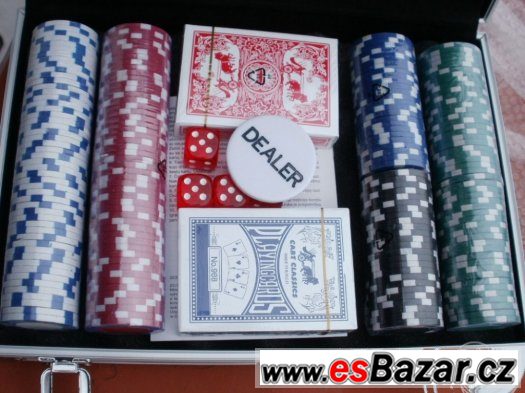 Poker sada v kufříku nová kufru hliník – fotografie 2