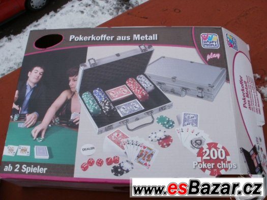 Poker sada v kufříku nová kufru hliník – fotografie 5