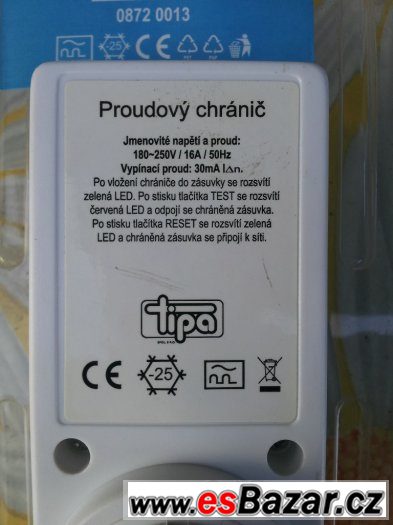 Proudovy chranič 250V 16A 50Hz – fotografie 5
