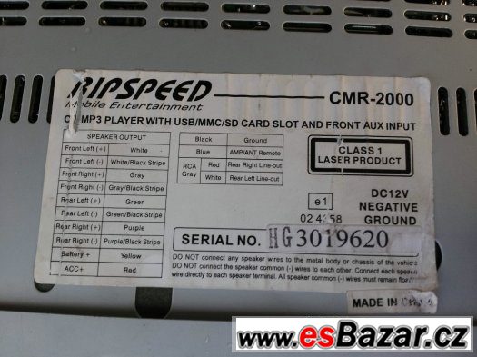 Auto radio ripspeed cmr 2000 – fotografie 4