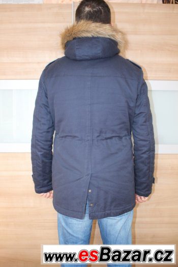 Pánský modrý zimní kabát/parka vel. XL – fotografie 2