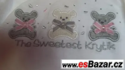 Prodám tričko 1,5 r.zn.Krytik bílé s myškami a kamínky swar.