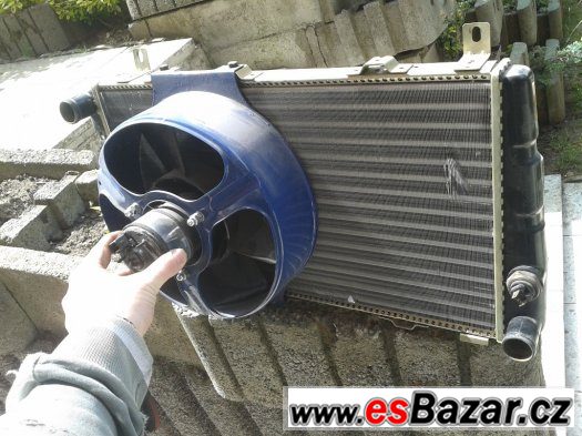 chladič vody + ventilátor  škoda felicia/felicie – fotografie 2