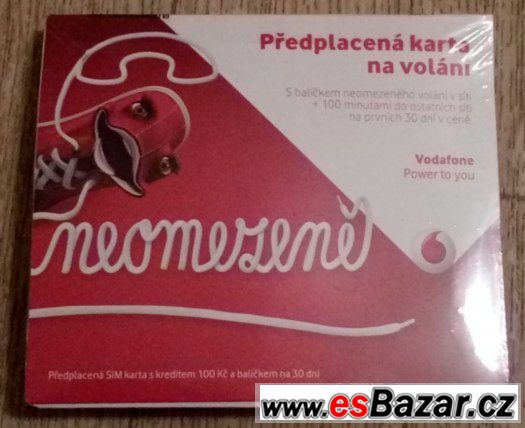 Sim karta Vodafone - neomezeně – fotografie 1