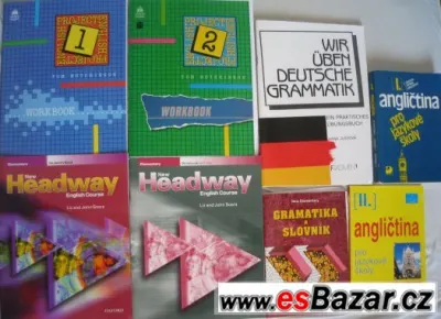 Učebnice, slovníky - angličtina, němčina - do školy
