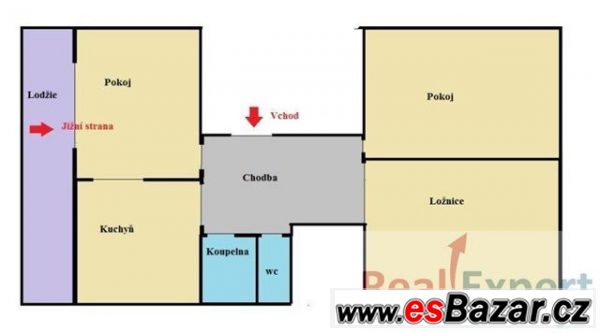 Prodej pěkného, slunného bytu 3+1/L, 80m2, DV, – fotografie 2