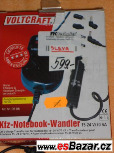 měnič napětí - automobilový adapter Voltcraft nové – fotografie 2