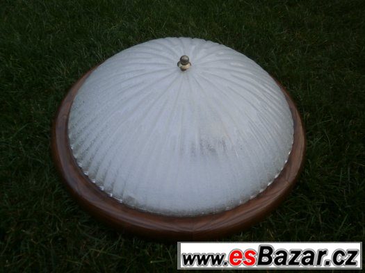 Stropní svítidlo přisazené - průměr 43cm - dř. rám – fotografie 1