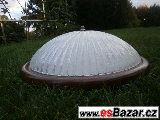 Stropní svítidlo přisazené - průměr 43cm - dř. rám – fotografie 2
