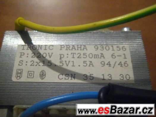 Trafo 2x15,5V 1,5A včetně příslušenství – fotografie 1