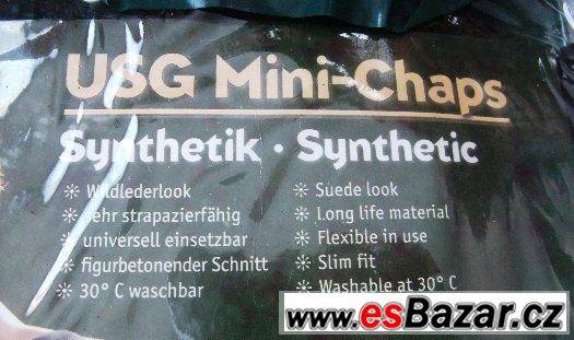 Syntetické mini chapsy zn. USG hnědočerné vel.XL – fotografie 2