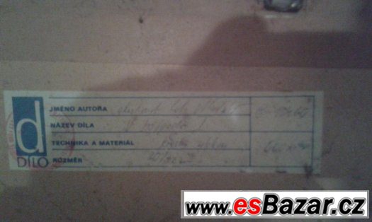 Prodám obraz, Matůš 1983 kresba uhlem – fotografie 3