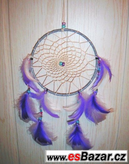 INDIÁNSKÝ AMULET-LAPAČ SNŮ-KRÁSNÝ ORIGINÁLNÍ DÁREK – fotografie 2