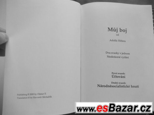 KNIHA MEIN KAMPF - jako nová,včetně pásky – fotografie 3