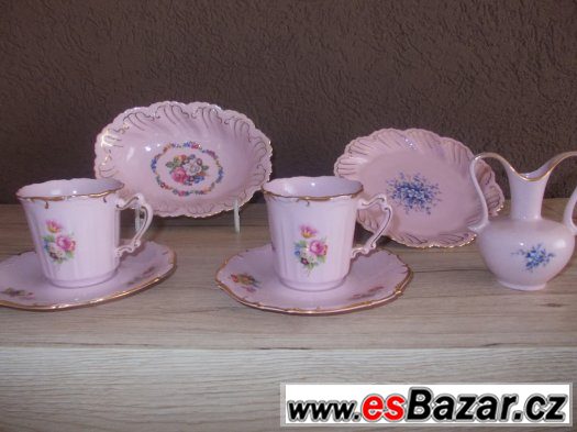 růžový porcelán- originál značený – fotografie 1