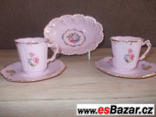 růžový porcelán- originál značený – fotografie 3