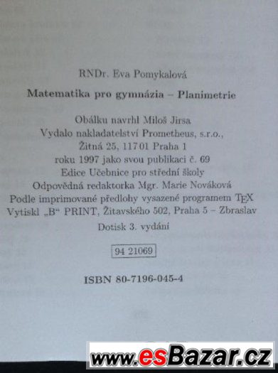 MATEMATIKA pro gymnázia – fotografie 2