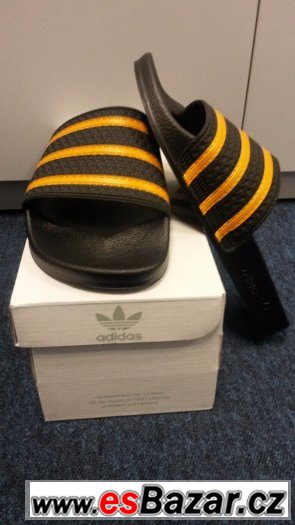Pantofle  ADIDAS oranžovo-černé – fotografie 2
