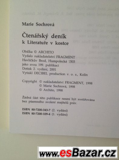 Ctenarsky denik k literature v kostce – fotografie 2