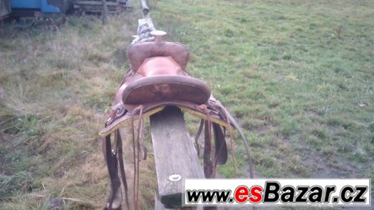 Kožené westernové sedlo – fotografie 5