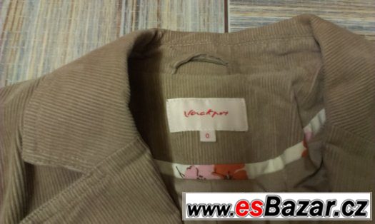 Béžové manžestrové sako Jackpot – fotografie 2