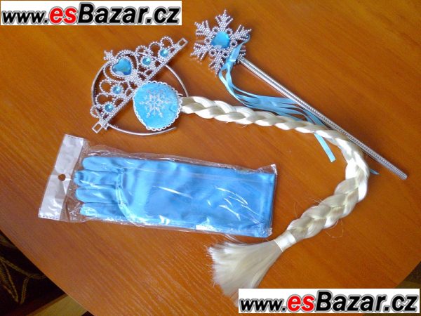 Set Ledové království (Frozen) - korunka,cop,rukavice,žezlo – fotografie 1