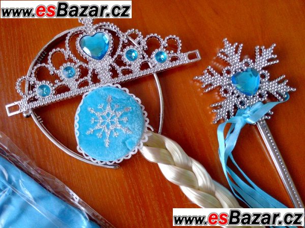 Set Ledové království (Frozen) - korunka,cop,rukavice,žezlo – fotografie 2