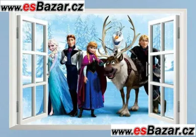 Samonalepovací dekorace Frozen - Ledové království - okno 1.