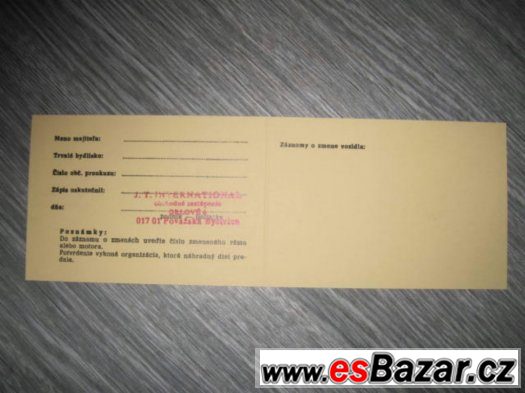 Kartička na moped Babeta 207/210 – fotografie 2
