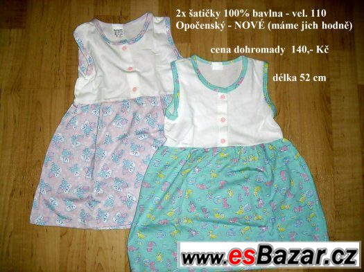2x šatičky pro dvojčata vel. 110 - NOVÉ – fotografie 1