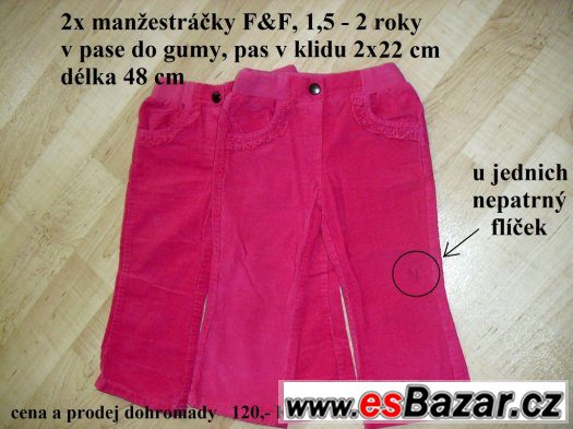 2x manžestráčky F&F 1,5-2 roky pro dvojčata – fotografie 1