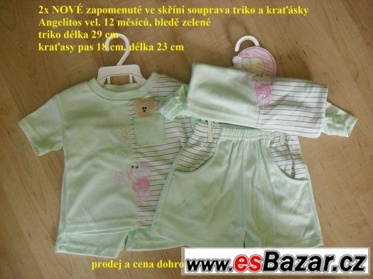 2x letní komplety pro dvojčata 12 měsíců - NOVÉ – fotografie 1