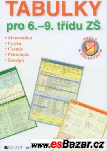 PRODÁM Tabulky pro 6.-9. třídu ZŠ - Mat., Fyzika, Chemie, Př – fotografie 1