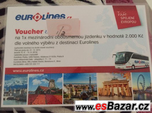Voucher 2000,- Kč na jízdenku od společnosti Eurolines – fotografie 1