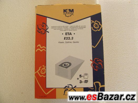 SÁČKY + FILTRY  DO  VYSAVAČE    ETA      za     69,-  kč – fotografie 1